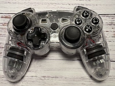 Unbranded PlayStation 3 PS3 Afterglow Clear Wireless Controller Excellent 