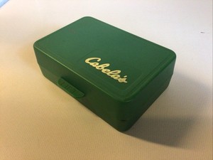 Vintage Cabela’s Plastic Fly Fishing Box w/ Assorted Flies 