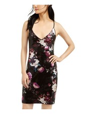 BCX Womens Sheath Short Dress Black Spaghetti Strap V Neck Party Juniors S