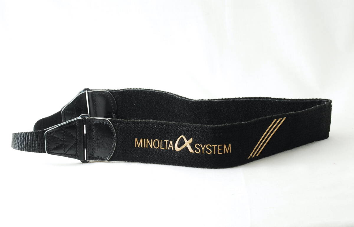 Minolta System Camera Strap Alpha Black Gold 62cm Neck Shoulder