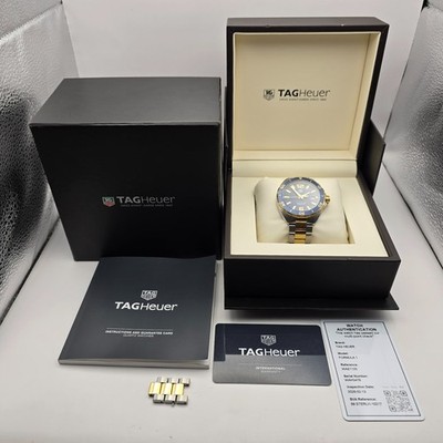 TAG HEUER FORMULA 1 HERREN UHR WAZ1120 2-TONE GOLD PLATED SWISS QUARTZ WITH BOX.
