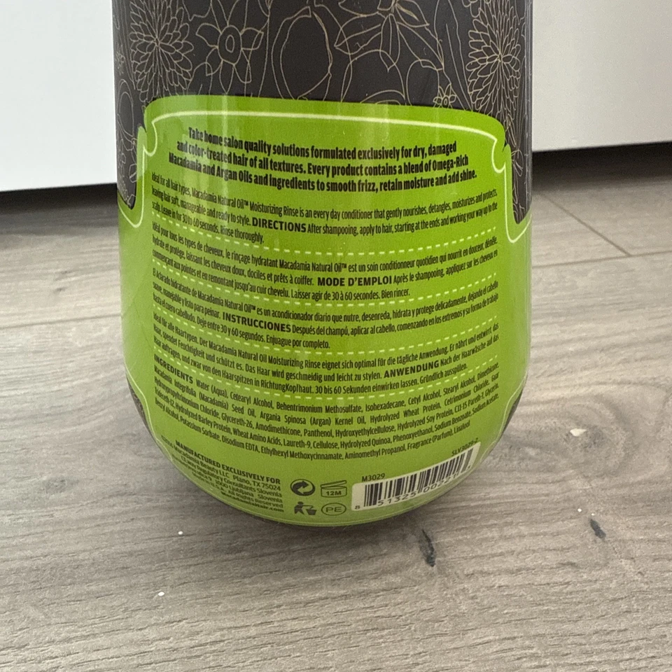 Macadamia 天然油保湿冲洗护发素 33.8 液量盎司 1000 毫升 — 第 3/3 张图片