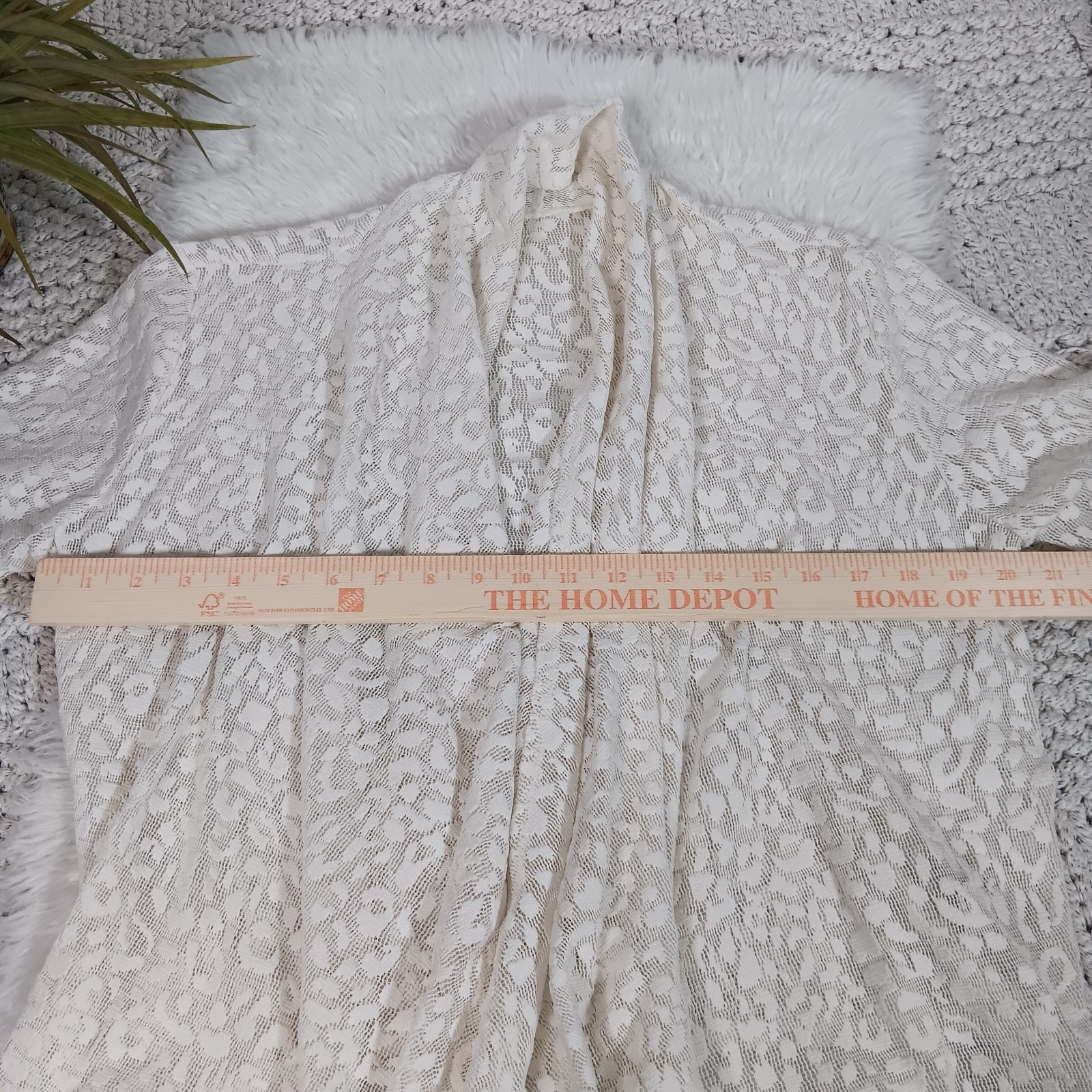 Ruby Rd. Cream Lace Lightweight Open Cardigan - image 8