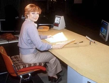 Dagmar Berghoff in the studio at in Hamburg Germany 1970s Old Photo 2