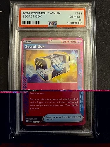 2024 POKEMON TWM EN-TWILIGHT MASQUERADE #163 SECRET BOX PSA 10 GEM