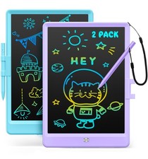 LCD Writing , 2Pack Reusable Drawing Pad for , Colorful Doodle Board Kid Draw...