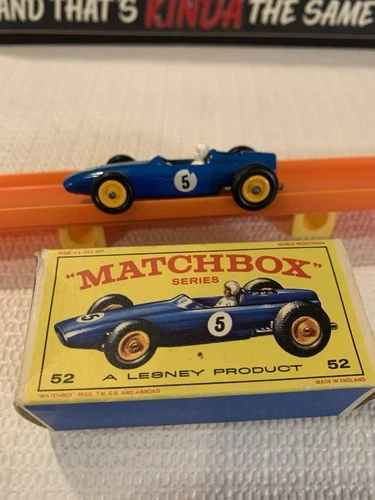 Vintage Matchbox series No.52 B.R.M. Racing Car Blue w/box England