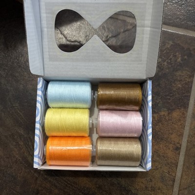 THREADART ALL PURPOSE POLYESTER SEWING THREAD set of 6 multi color