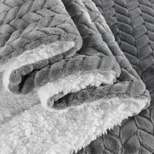 Double Layer Thicken Fleeced Blanket Winter Soft Warm Flannel Blanket 59*47inch