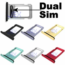 iPhone 11 Replacement Nano Dual Twin Sim Card Holder Tray + Rubber Gasket