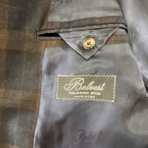 Belvest Made in Italy Wool Sport Coat Blazer Plaid Sz 54 Drop 7R Excellent Cond - Picture 7 of 10