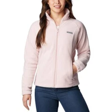 Columbia Women's Benton Springs Full Zip, Dusty Pink, 1X Plus