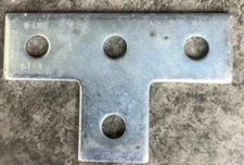 Lot of 32 pcs, B Line B133ZN, 4 hole flat tee connector, for Strut