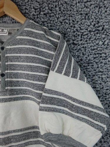 Vtg Givenchy Men's Striped Short Sleeve Crewneck Sweatshirt Gray Size L Casual - Picture 3 of 17