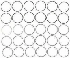 CP-Carrillo 3.425" 87.00 mm Bore Piston Ring 6PC Set Fits Honda F20 F22 K20 K24