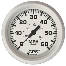 Faria Dress White 4" GPS Speedometer - 60 MPH 33147 