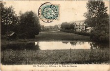 Old postcard Gif L'Etang et la Villa des Sources FRANCE (1372000)