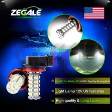 2x 68-SMD Car Xenon White LED H11 Fog Driving DRL Bulb Light Lamps 12V 6000K