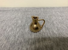 Vintage Miniature Solid Brass Dollhouse Kitchenware Pitcher