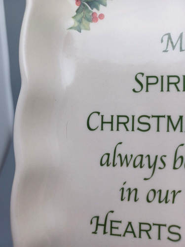 Cracker Barrel Christmas Seasons of Peace Square 8''Tray - Picture 2 of 6