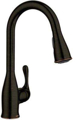 Moen 87966BRB Kaden Mediterranean Bronze One-Handle Pulldown Kitchen Faucet 
