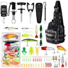 Sosation 134 Pcs Fishing Tool Kit Fishing Pliers Kit Fishing Gear and Equipment 