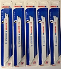 Lenox 20578818R 8" x 18TPI Bi-Metal Reciprocating Saw Blades for Metal 5-5 PKS
