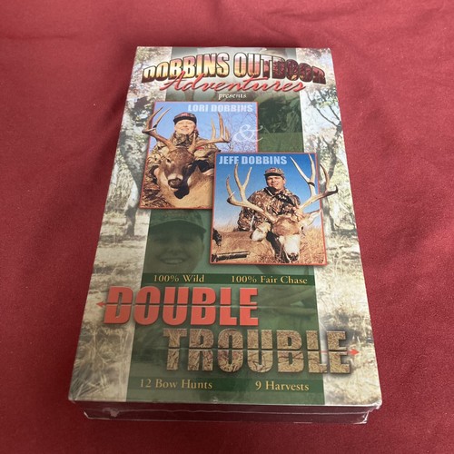Rare Dobbins Outdoor Adventures-Double Trouble VHS-12 Bow Hunts-Factory Sealed