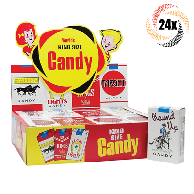 Full Box 24x Packs World's King Size Assorted Candy Cigarettes