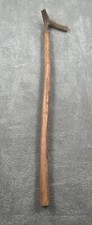 Wooden Walking Stick Antler Handle 44" Brown