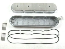 Chevy LS Cast Aluminum Valve Cover Set No Coil Polished E41043P