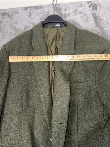 VTG GAP Sport Coat Mens Large Green Wool Blazer Jacket Three Button Lined *READ - Picture 12 of 12