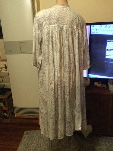FREE CULTURE hippie boho summer dress Midi Length white grey print size S - Picture 7 of 12