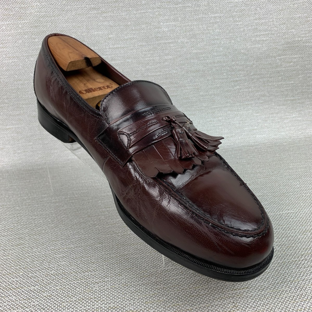 Nunn Bush Loafers Dress Flex Brown Leather Tassel Kiltie  display picture 3