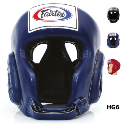 FAIRTEX HEADGUARD HG6 COMPETITION HEAD GUARD MUAY THAI KICK BOXING MMA HEADGEAR
