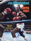 VINTAGE SUGAR RAY LEONARD BOXING SIGNED AUTOGRAPHED SPORTS ILLUSTRATED PSA DNA