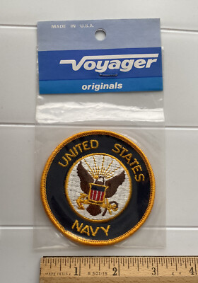 NIP United States Navy Eagle Anchor Crest Seal Round Embroidered Voyager Patch