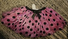 NWT Disney Parks Skirt Girls Size 10/12 Pink Dot Minnie Tutu Dress Costume