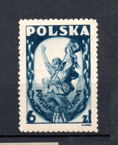 Polen 1946 alte WW II / Januar Streik Briefmarke (Michel 427) schön postfrisch