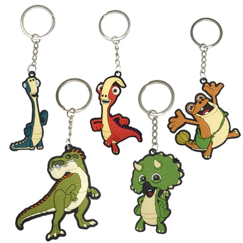 6Pcs Set Gigantosaurus 2D Rubber Keyrings & Magic Spring Coil PlayToy Xmas Gift - Picture 7 of 41