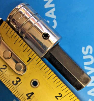 Snap-On FA12A 3/8'' Hex/Allen Bit CR Socket Driver 3/8 dr 2''L 1991 USA Good 8/10T