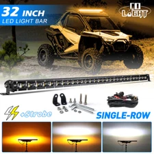 For 2020-2024 Polaris RZR Pro XP 32" LED Light Bar White/Amber Fog Driving+Wire