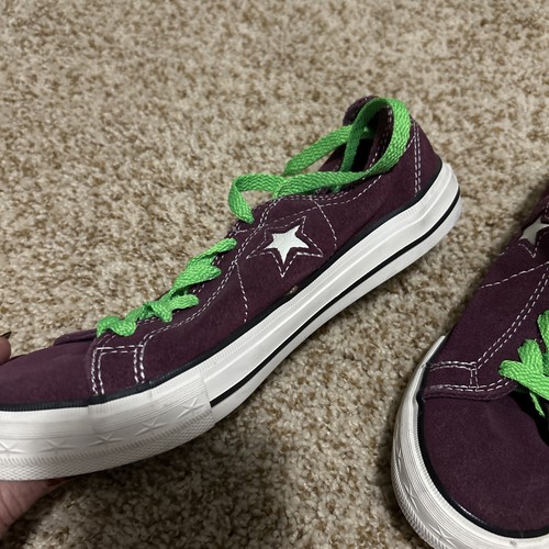 Converse One Star Low Purple Plum Dark Cherry Suede Women’s 7 - Picture 4 of 7
