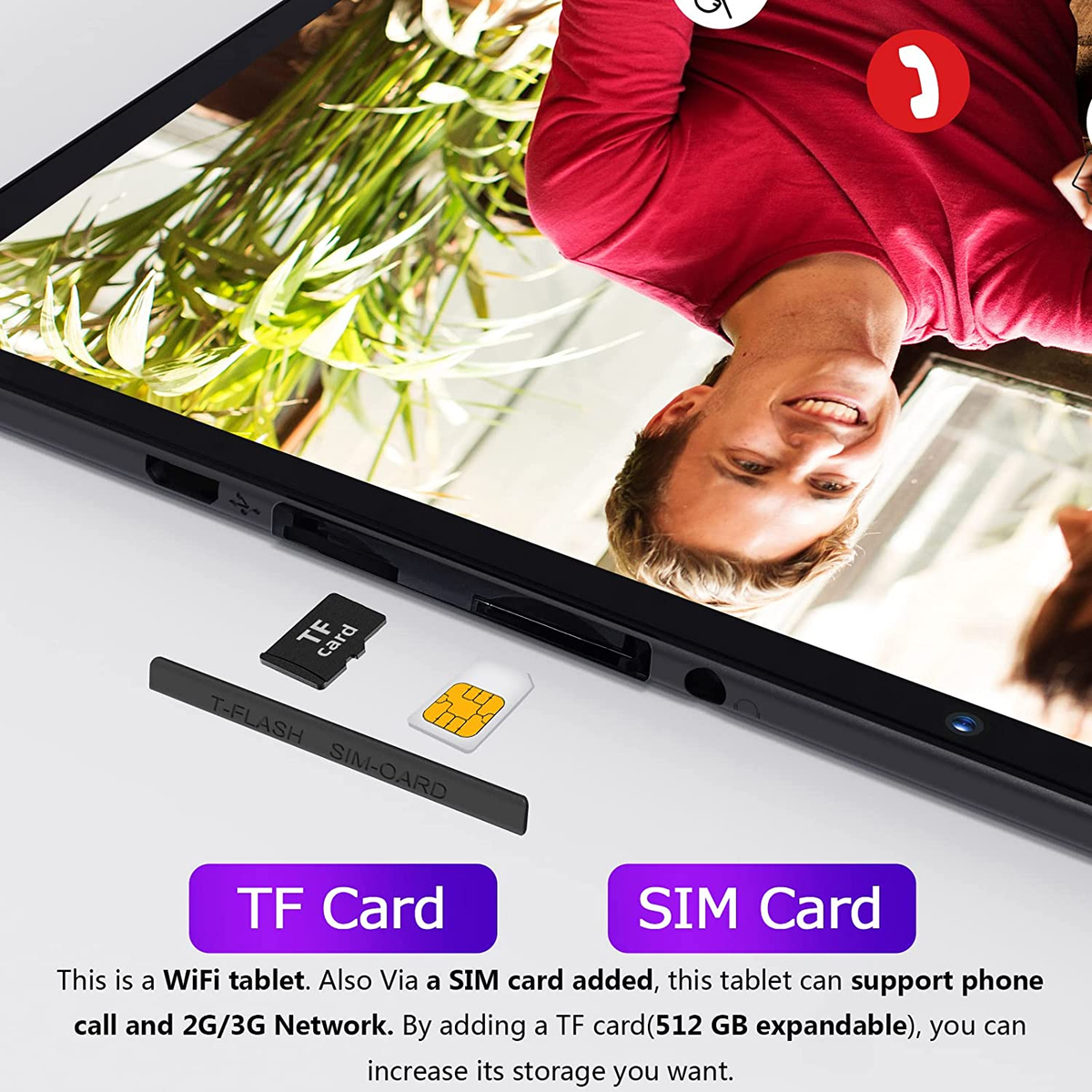 PRITOM 10'' Tablet Android 10 Phone Tablet with SIM Slot, 64GB