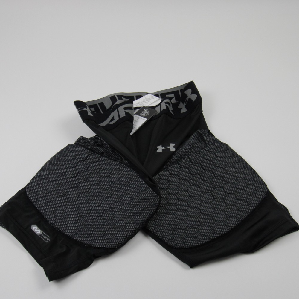 Under Armour Mens Padded Compression Pants Black Gray NWT