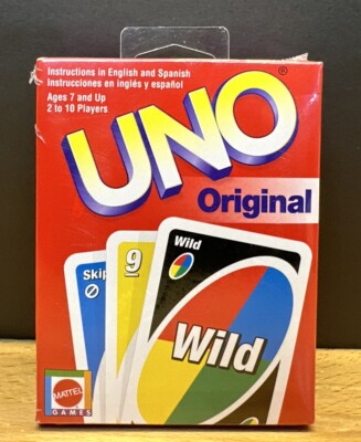 UNO Card Game Original Family Game 2001 Vintage Mattel Brand New & Sealed