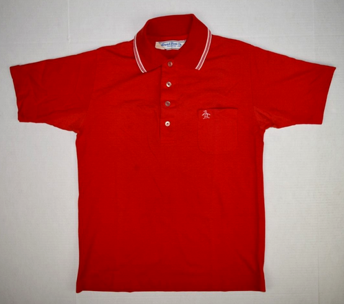 Penguin Shirt VTG Grand Slam Munsingwear Size S 60s 70s Red with White Trim polo - Picture 2 of 10