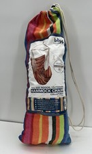 Bliss Hammocks Multi Color Tropical Stripes Hammock Chair Cotton/Polyester/Rayon