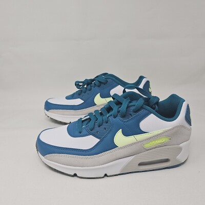 Nike Air Max 90 Shoes LTR GS  White GREEN  CD-6864-124 BOYS SIZE 6Y NEW