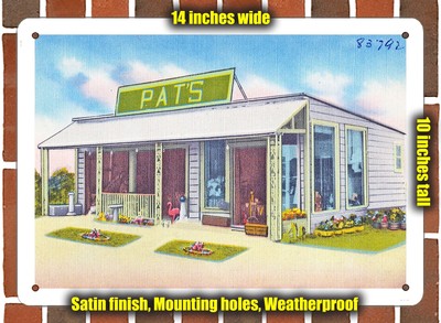 METAL SIGN - Texas Postcard - Pat's .